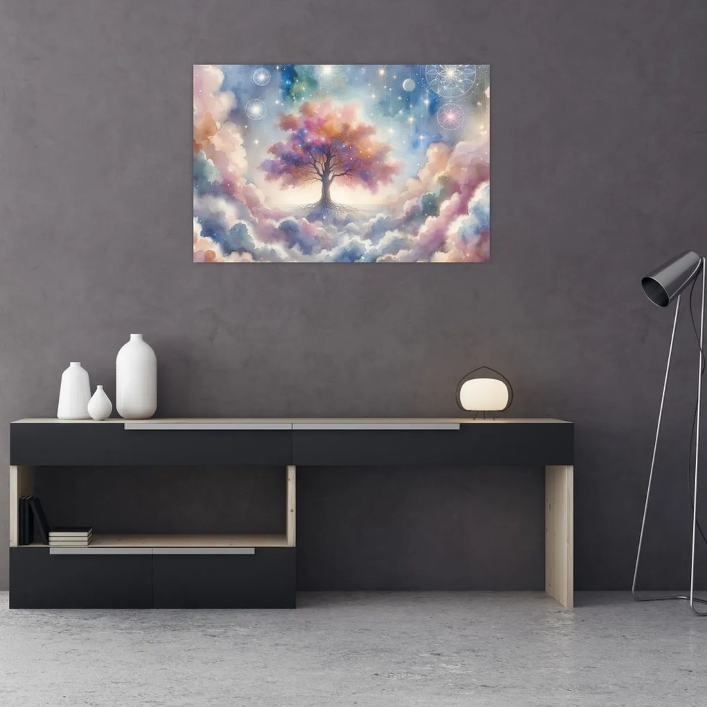 Obraz – Strom života v oblakoch (90x60 cm)