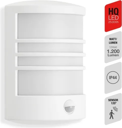 Telefunken 315506TF-LED Vonkajšie nástenné svietidlo so senzorom LED/12W/230V IP44