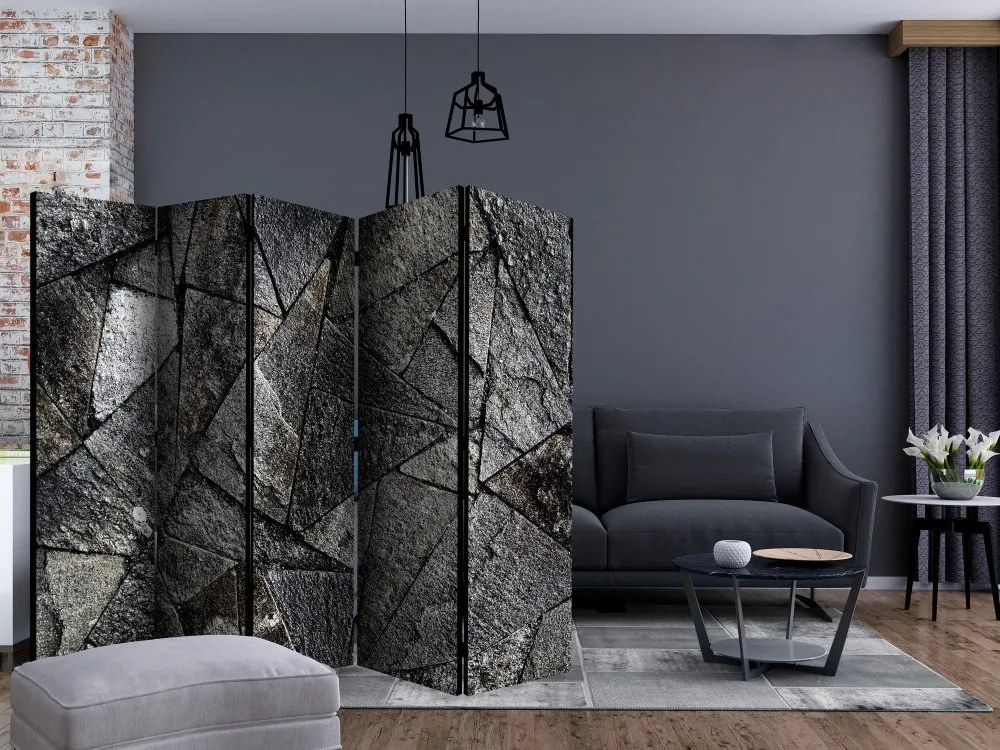 Artgeist Paraván - Pavement Tiles (Grey) [Room Dividers]