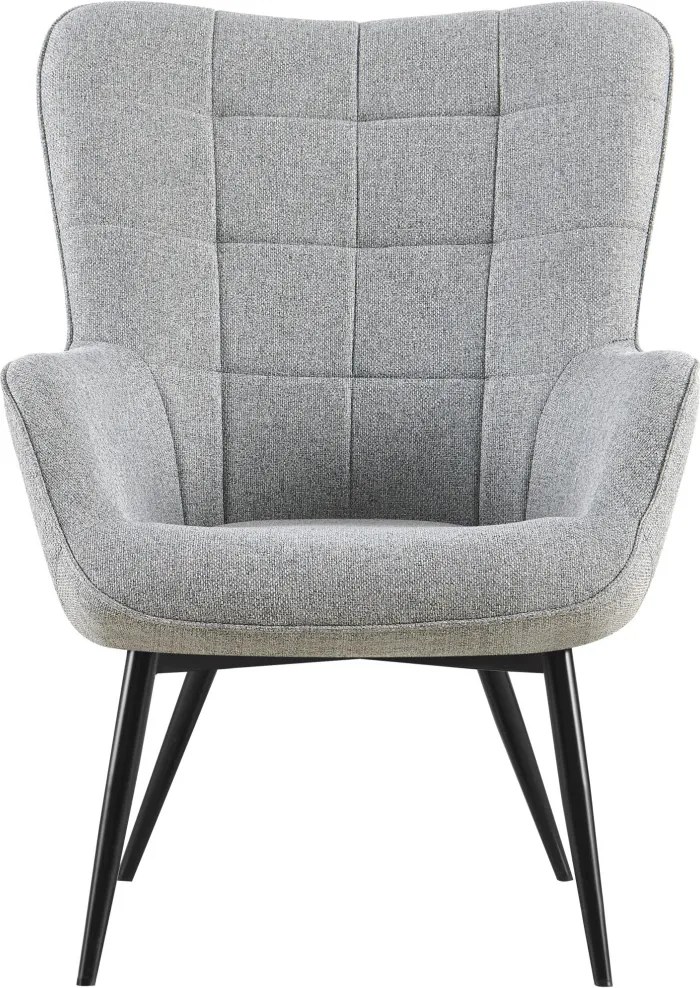 Kreslo Hannah, svetlo šedá tkanina