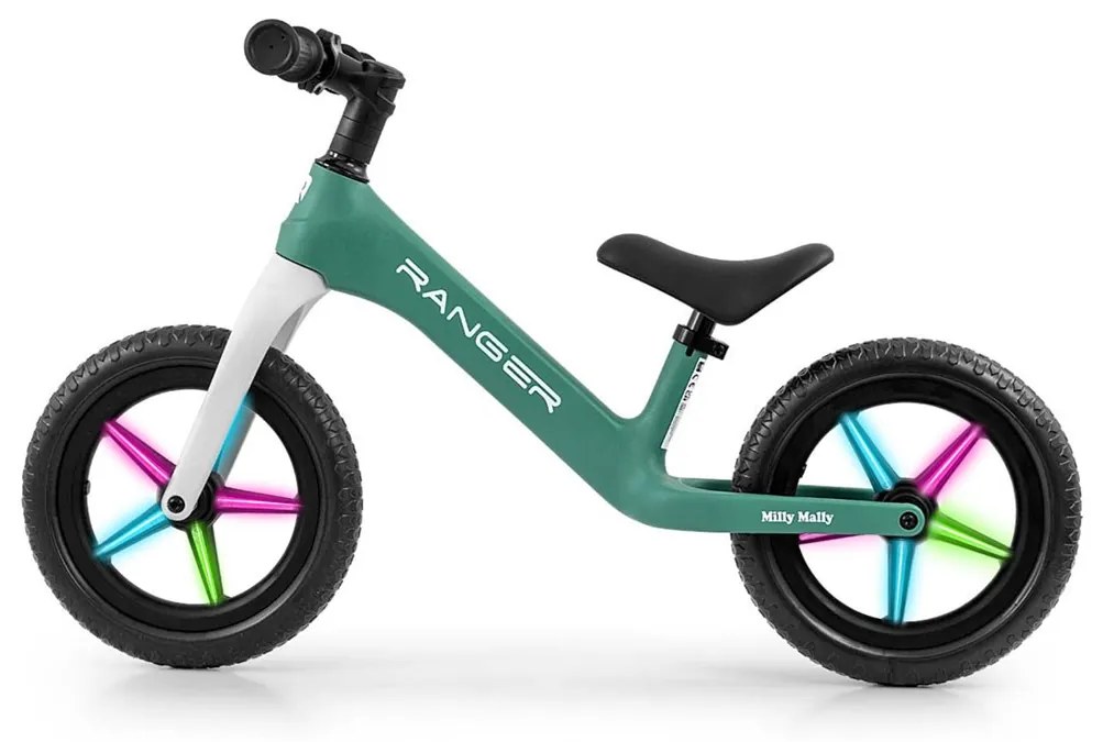 Detský balančný bicykel Milly Mally Ranger Flash Ocean