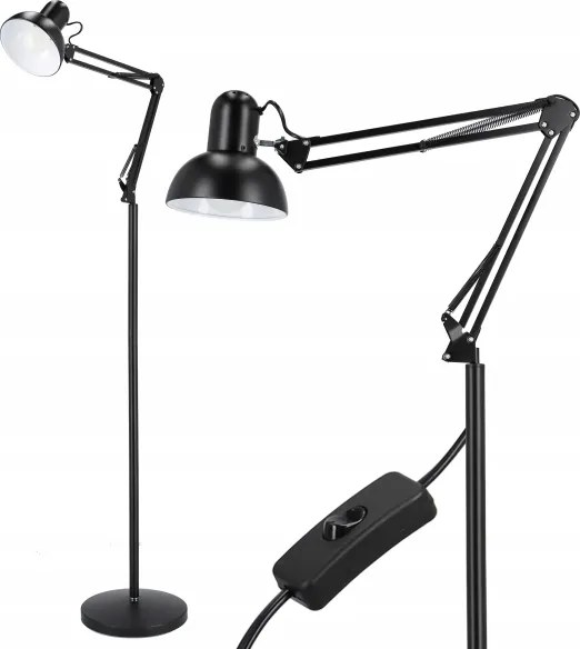 Stojacia lampa 1xE27/40W/230V čierna