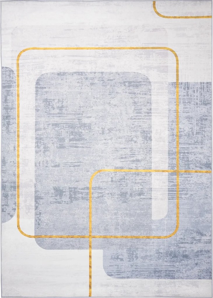 TA Koberec U-21150 FLANNEL PRINTED Sivý (flanelový) Obdĺžnikový Rozmer: 80x150 cm