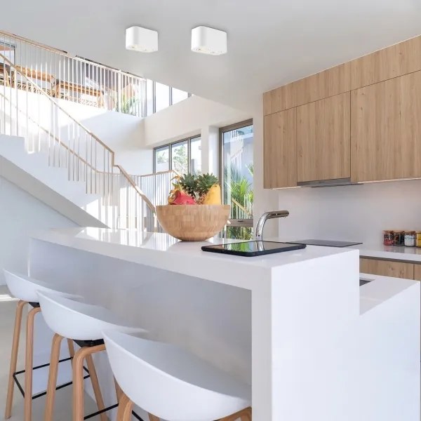 Rabalux 2054 - Bodové svietidlo KOBALD 2xGU10/42W/230V biela