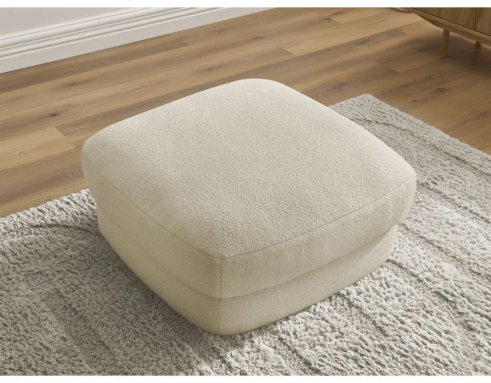 Béžová podnožka z textílie buklé Leonore – Bobochic Paris