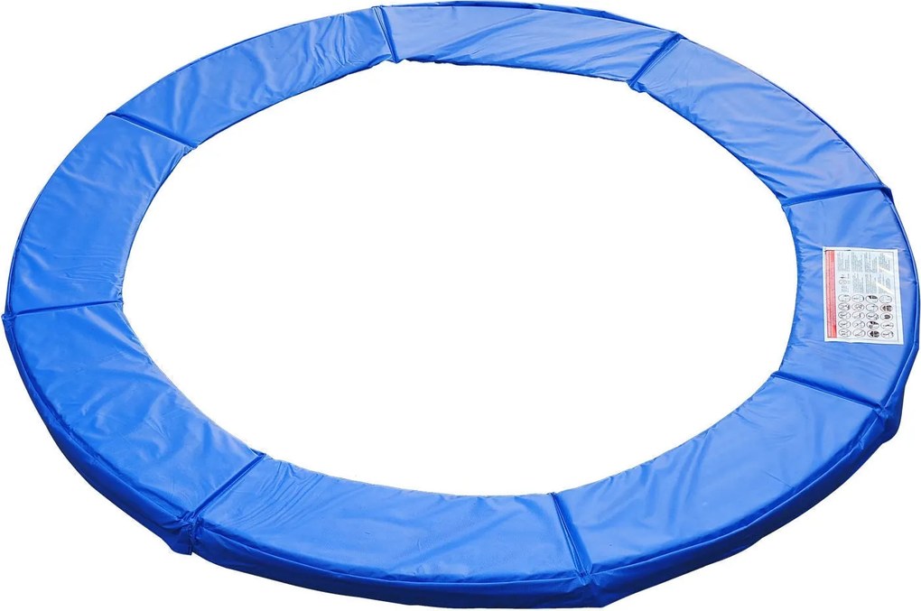 HOMCOM Ochranný kryt okrajov trampolíny so sieťou pre bezpečnosť a ochranu pred počasím 8ft 10ft 12ft 15ft: Ø 305cm - modrá (trampolína nie je súčasťo