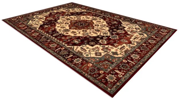 Koberec KASHQAI 4377 300 ornament bordový / béžový