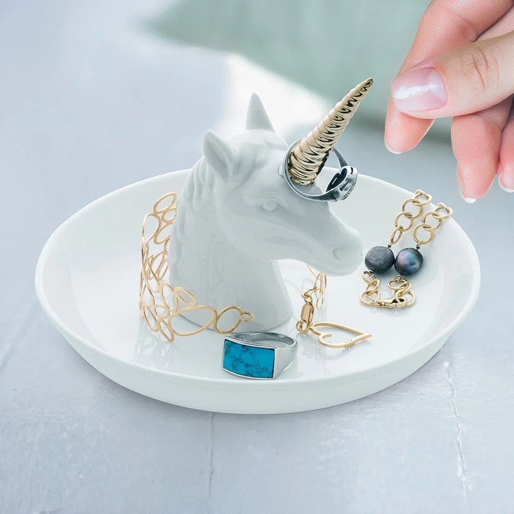Porcelánový tanierik na šperky Unicorn – Balvi