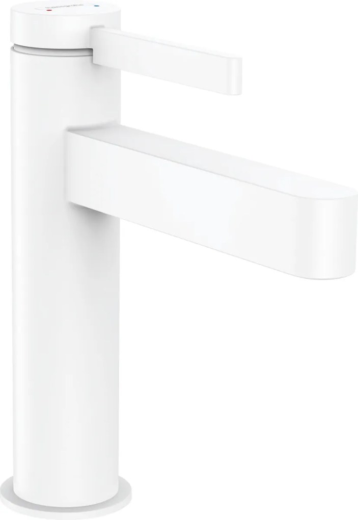 Hansgrohe Finoris, umývadlová batéria 110, s výpustom, EcoSmart, matná biela 76020700