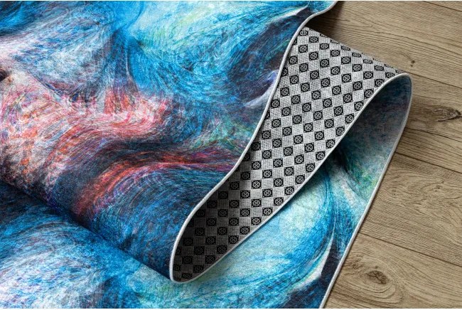 Protišmykový behúň LOTUS COLOR 36500 modrý / červený - Výpredaj