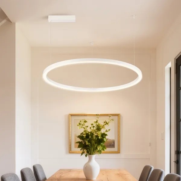 BRILAGI - stmievateľný LED luster na lanku PORTOFINO LED/60W/230V priemer 80 cm biela s diaľkovým ovládaním