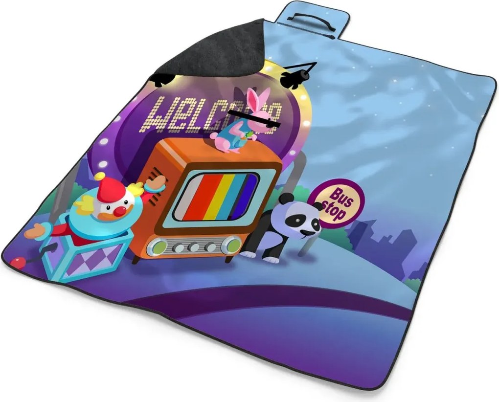 Sablio Plážová deka Bus stop: 200x140 cm