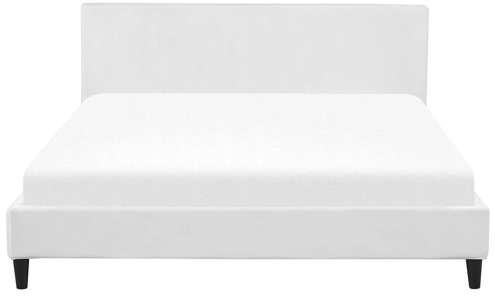 Zamatový poťah 180 x 200 cm biely na posteľ FITOU Beliani