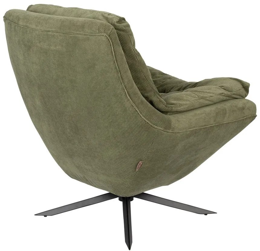 Zelené zamatové kreslo Vince – Dutchbone