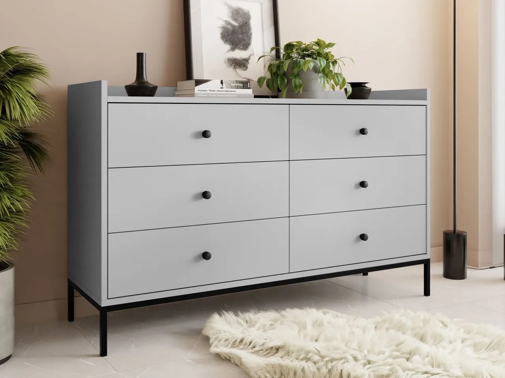 Komoda Tuzzirt 6SZ, Farby: biela
