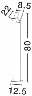 Vonkajšie LED lampa Park 2 x 6W 125 tmavo sivé