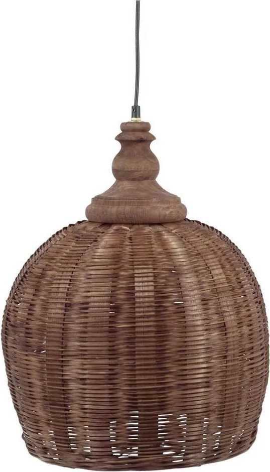 Prírodné antik závesné svetlo lampa z prúteného ratanu - Ø 31*38cm/ E27/ 25W
