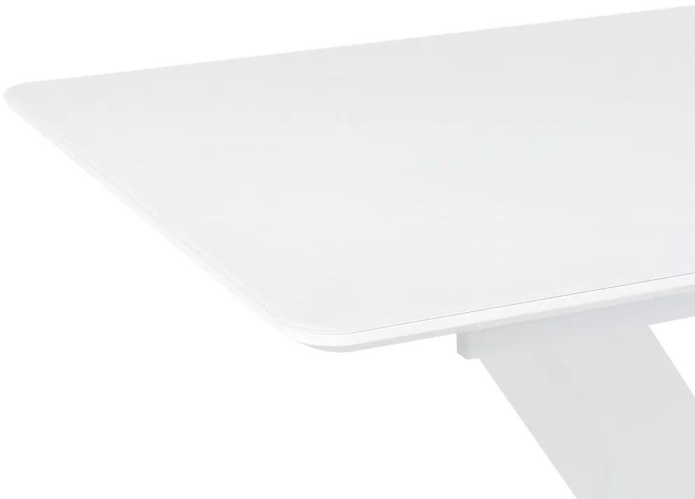 Rozťahovací jedálenský stôl 160/200 x 90 cm biely SALTUM Beliani