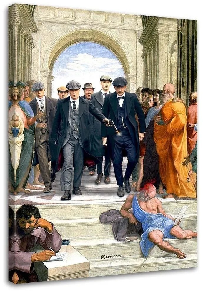 Gario Obraz na plátne Peaky Blinders, antická koláž - Norrobey Rozmery: 80 x 120 cm