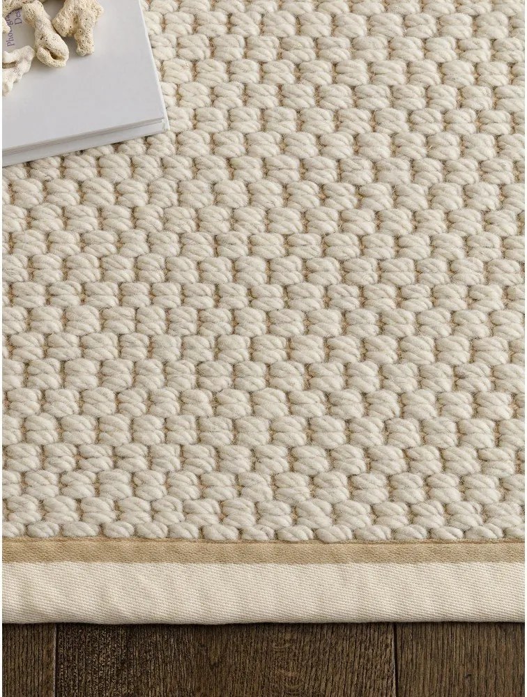 Krémový obojstranný/ručne tkaný koberec s prímesou vlny 160x240 cm Korra Double Loop – Asiatic Carpets