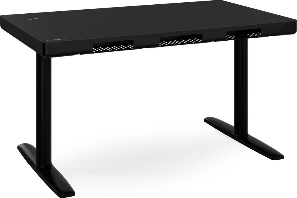 Elektrický písací stôl sit-stand so zásuvkou a bezdrôtovou nabíjačkou Qi čierny, 1200 mm: ELLIS