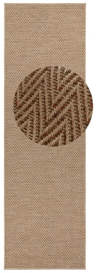 Hnedý vnútorný a vonkajší behúň 80x450 cm Nature – Hanse Home