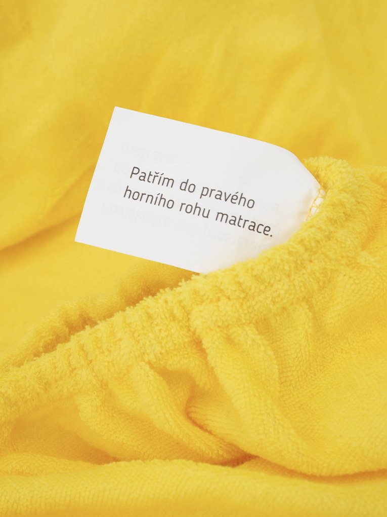 Froté plachta 220 × 200 cm - horčicová