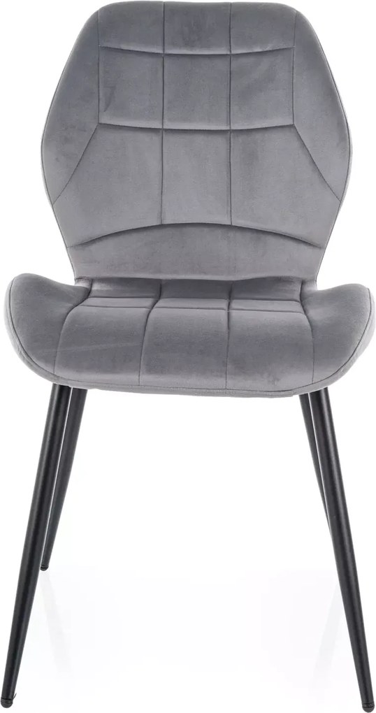 SI Stolička Jake Velvet sivý