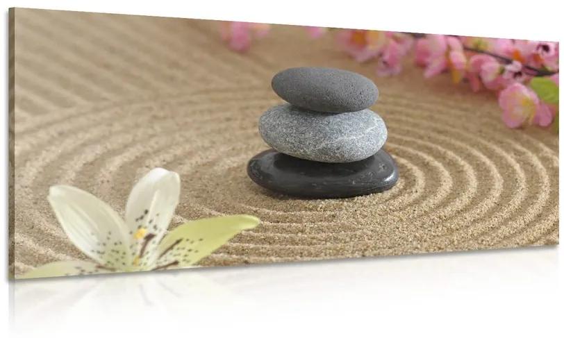 Obraz Zen kamene v piesku Varianta: 100x50