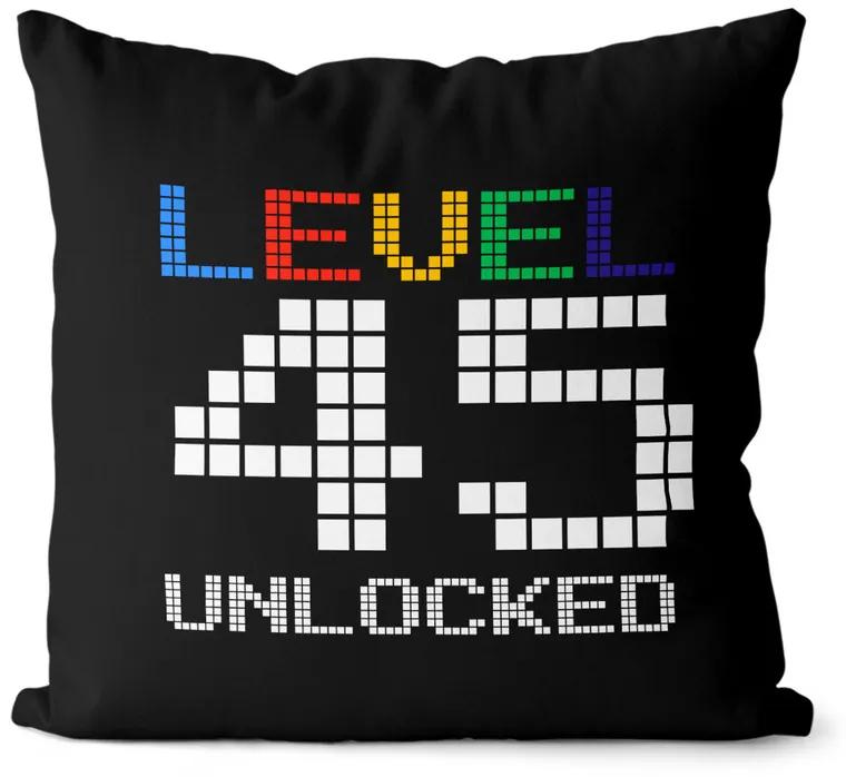 Vankúš Level unlocked (vek: 45, Velikost: 40 x 40 cm)