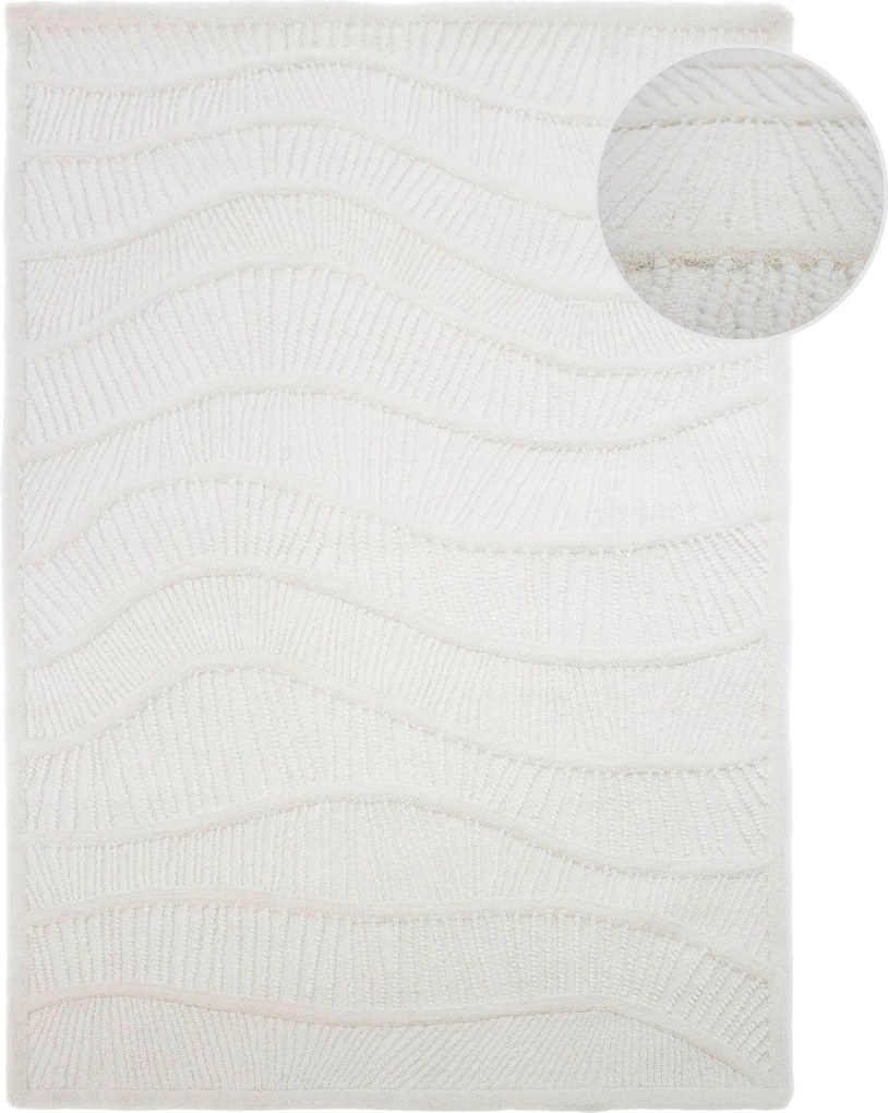XXXLutz VLNENÝ KOBEREC, 140/200 cm biela Flair Rugs - Online Only bytové doplnky - 003165049701