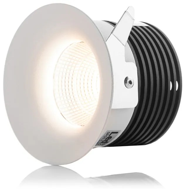 LED2 Kúpeľňové zápustné LED osvetlenie SPOT A, 9W, denná biela, okrúhle, biele, IP44