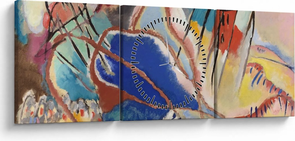 Obraz - Vasily Kandinsky, Improvisation No. 30 (Cannons), reprodukcia (s hodinami) (90x30 cm)