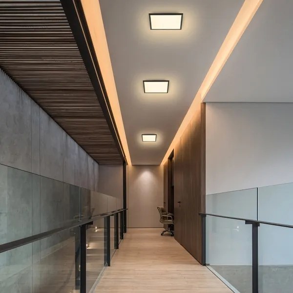 Brilagi - LED stmievateľné svietidlo SLIMFRAME LED/25W/230V 30x30 cm čierne + diaľkové ovládanie