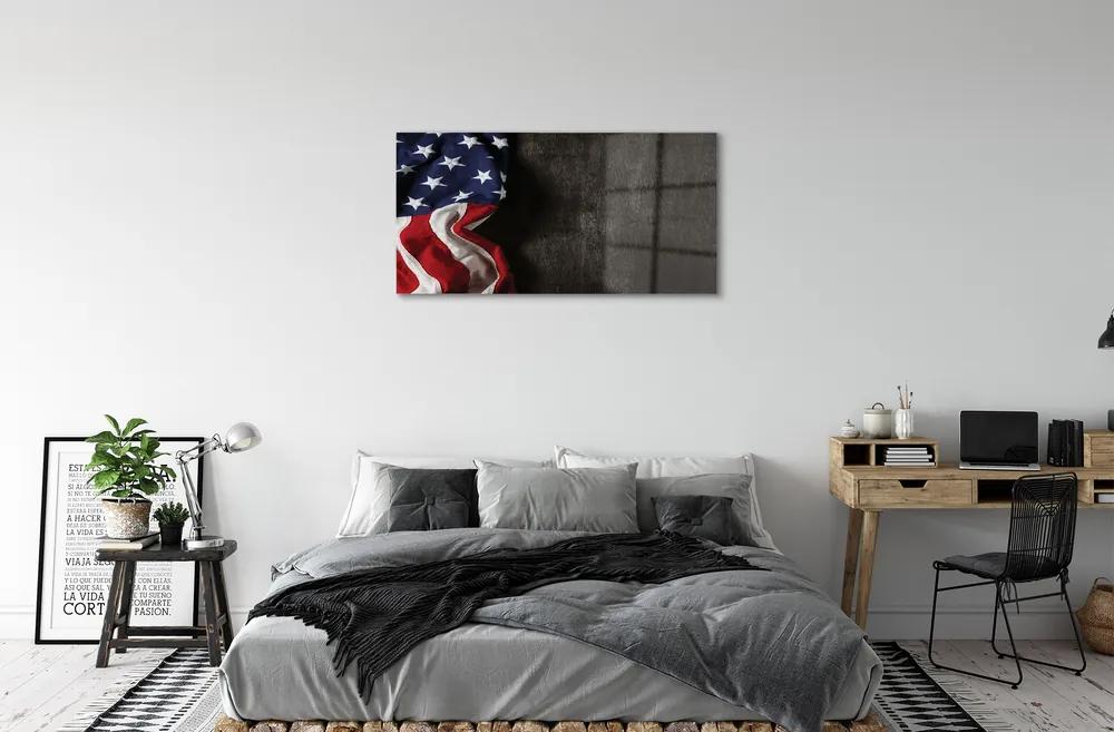 Sklenený obraz Vlajky Spojených štátov 120x60 cm