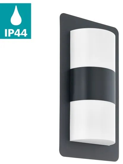 Eglo 98086 - Vonkajšie nástenné svietidlo CISTIERNA 2xE27/10W/230V antracit IP44