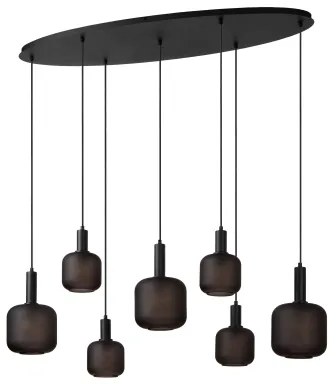 Lucide 45405/07/30 - Luster na lanku ELOISE 7xE27/40W/230V čierna
