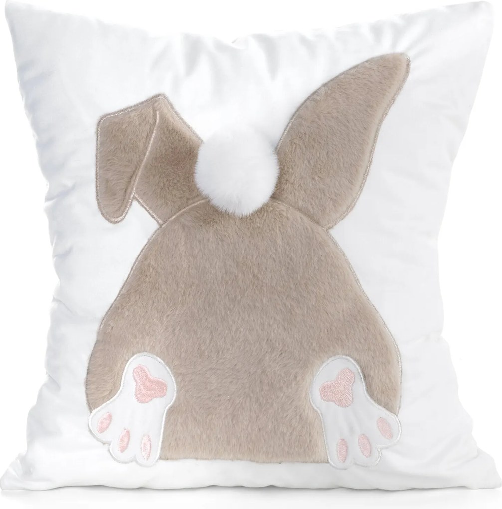 VEĽKONOČNÁ DEKORAČNÁ OBLIEČKA NA VANKÚŠ RUMP 45X45 CM VZOROVANÁ