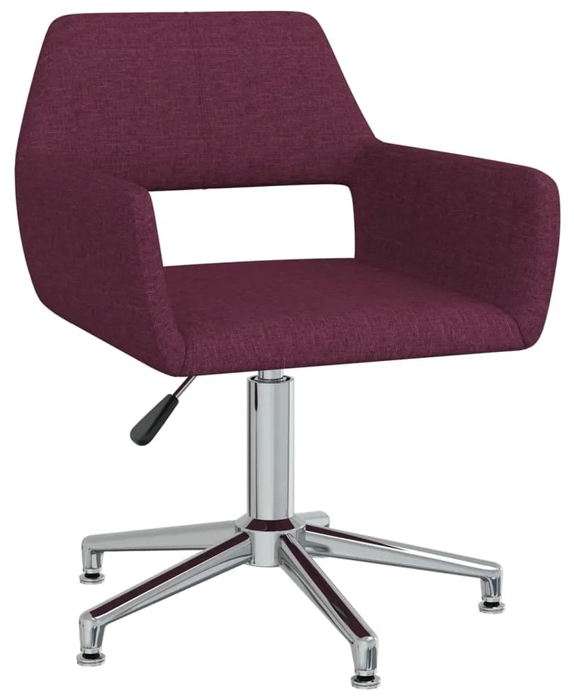 vidaXL Otočná kancelárska stolička fialová látková