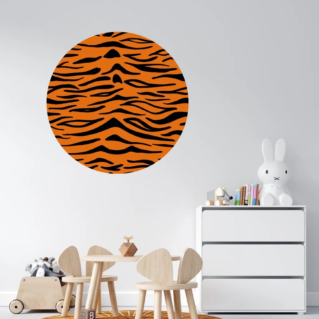 PIPPER. Tigrí vzor - textilná nálepka na stenu Veľkosť: 100 cm