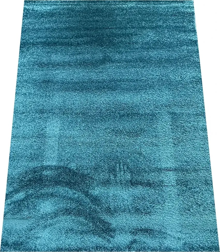 Shaggy koberec Mosso 8251 tyrkysový obdĺžnikový | 20 mm vlas Rozmer: 180x260 cm