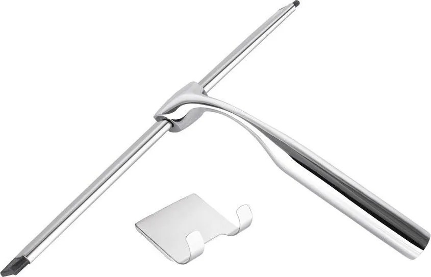 Kovová stierka na sprchové kúty - kov/chróm