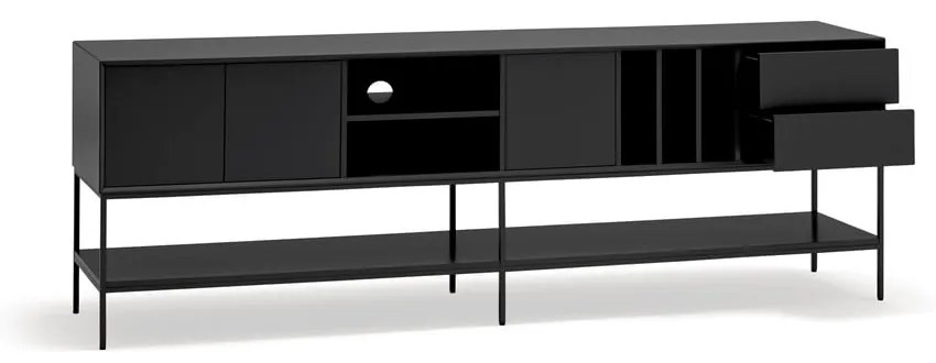 Čierny TV stolík 220x74x45 cm Platt – Teulat