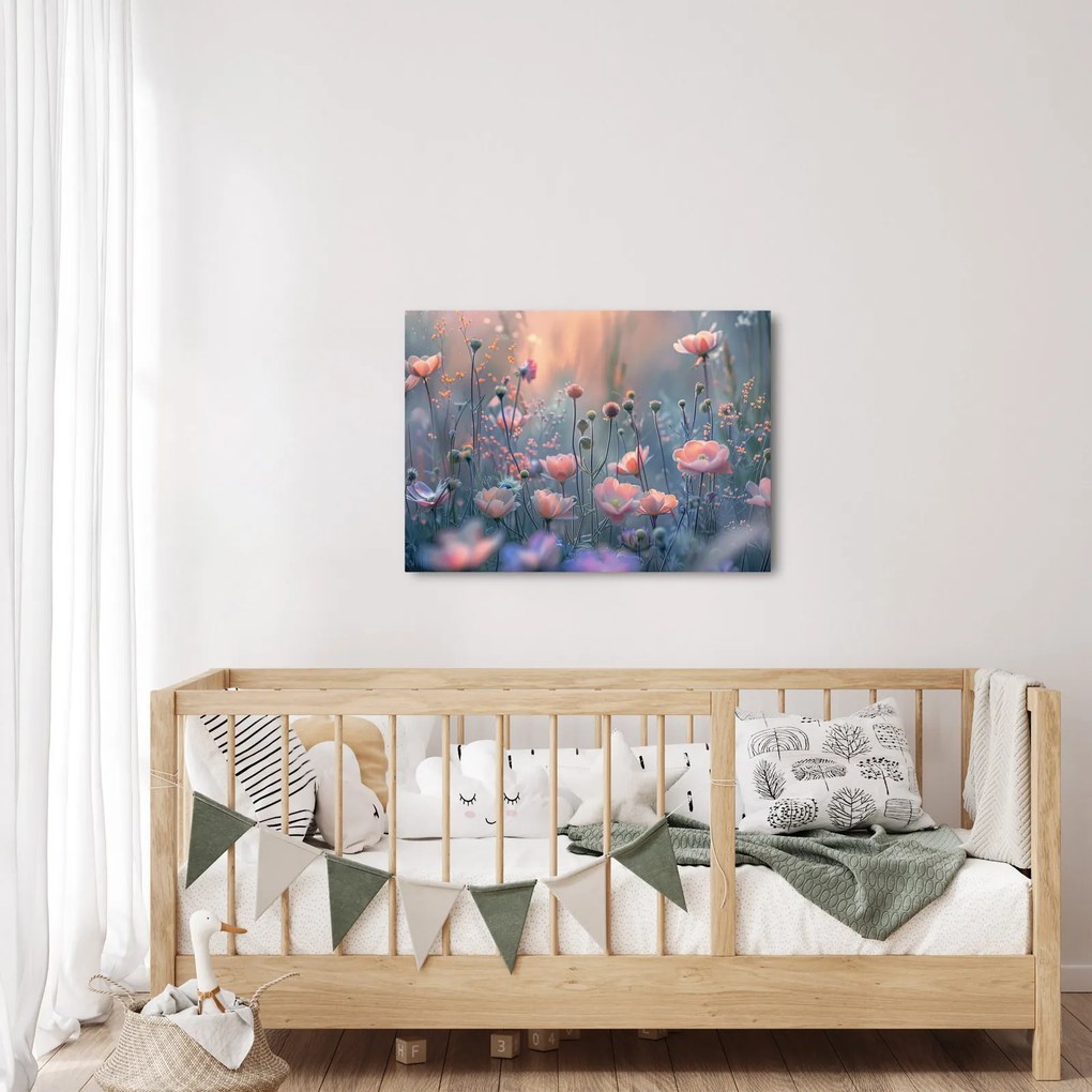 Obraz - Kvety v pastelových farbách (70x50 cm)