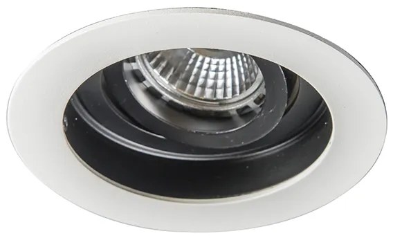 Moderné zapustené bodové svetlo biele oceľové sada 5 - Rondoo