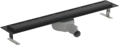 Sprchový žľab SAT 85 cm nerez čierny ZLAB90NRZBL