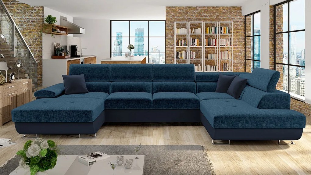 Rohová sedacia súprava Alvin Bis Premium, Dostupné poťahy: Terra 05 + Terra 05 + Terra 15 ECO, Strana: Pravá