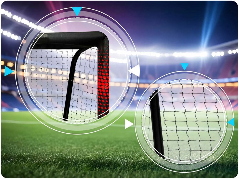 Neo-Sport Futbalová bránka 300 x 200 x 120 cm NS-473 čierno-červená