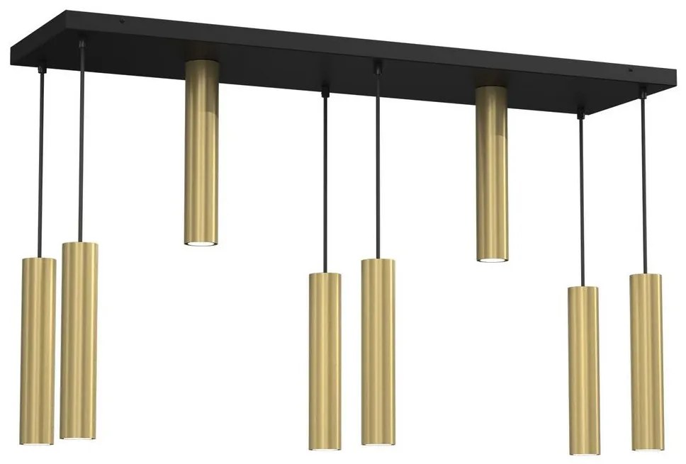 Luster na lanku RAITO 8xGU10/8W/230V mosadz