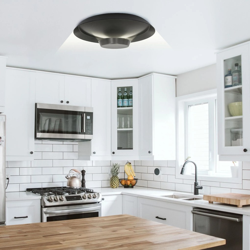 Toolight Toolight, LED stropné svietidlo 40cm, 14W, APP1461, čierna, OSW-04189
